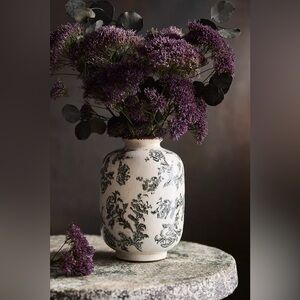 NWT Anthropologie Baroque Damask Vase - Tall/Wide